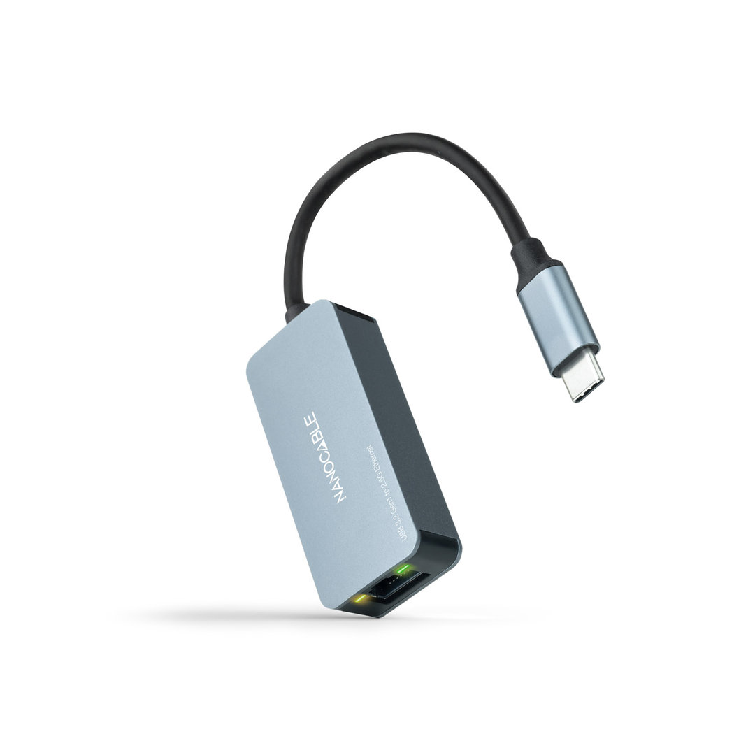 Conversor USB-C 3.2 GEN1 ETHERNET 2.5G GRIS 15 CM