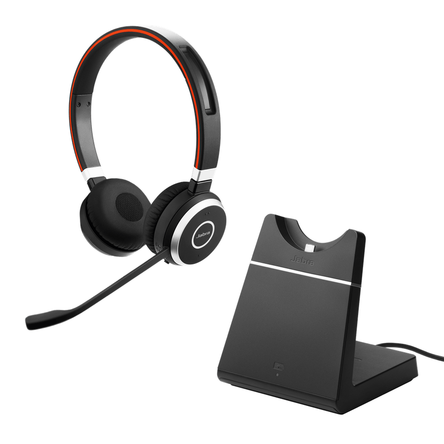 Jabra Evolve 65+ MS Biaural con base de carga