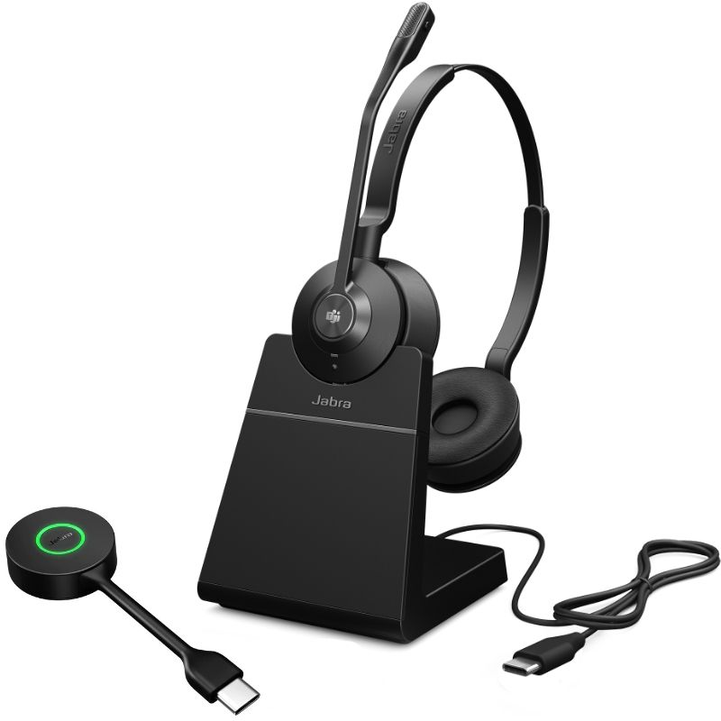Jabra Engage 55 Biaural USB-C MS Teams con base de carga