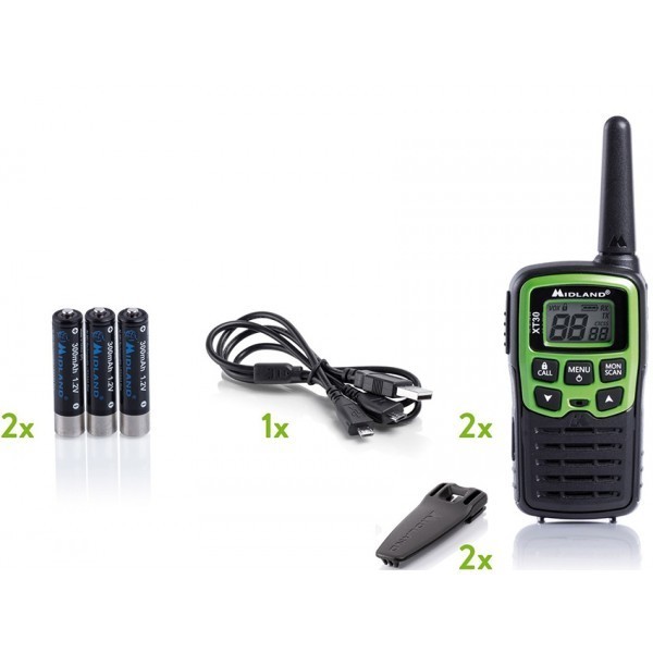Pack DUO walkie talkie Midland XT30